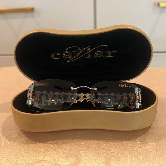 Caviar Women's Sunglasses - Blue Gradient - Picture 7 of 7